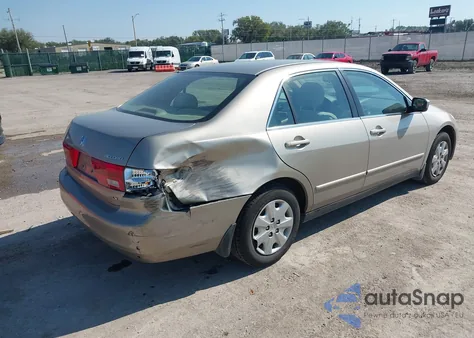 2003 Honda Accord 2.4 Lx из США, поврежденный, VIN 3HGCM56323G702628